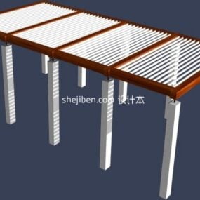 Column With Mesh Roof Structure 3d model