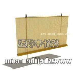 Tenda di bambù colore marrone Modello 3d