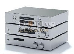 Pile de périphériques de haut-parleurs DVD multimédia modèle 3D