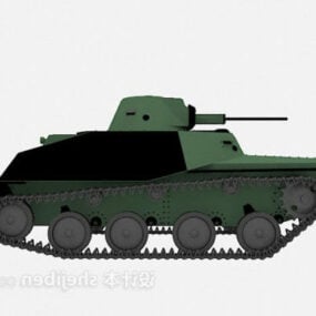 2D model sovětského tanku T70 z 3. světové války