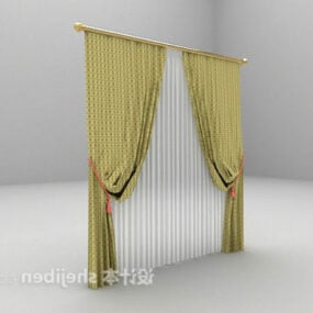 Old Curtain Collapsed 3d model