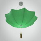 Żyrandol z zielonym parasolem