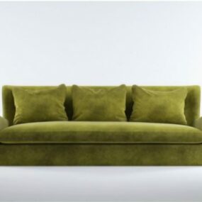 緑のソファ生地テキスタイル3Dモデル