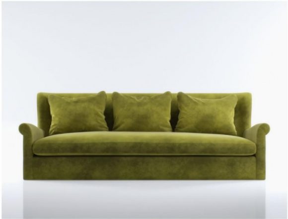 Textil verde de la tela del sofá