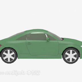 हरे रंग से रंगी कार वाहन 3डी मॉडल