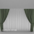 Grey Curtain 3d model .