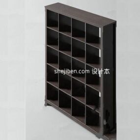 Kinesisk skåp glasdörr 3d-modell