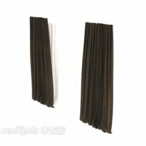 Modern Two Layer Curtain 3d model