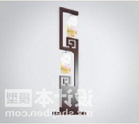 Грунтова лампа Китайський ліхтар Освітлення 3d модель