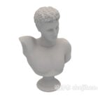 Гипсовая скульптура человека, созданная 3d моделью.
