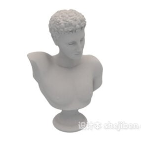 男のバスト彫刻3Dモデル