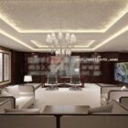 Office Master Room With Ceiling Lamp