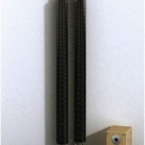 Modelo 3d de barra vertical de radiador elétrico quente