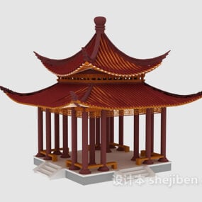 中国のガゼボ 3D モデル