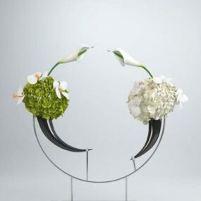 食器植物スタンド装飾3Dモデル