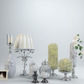 Elegantní 3D model dekorace keramické vázy