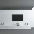 TV Wand weiß gemalt Hintergrund