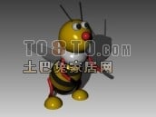 عروسک زنبور عسل مدل سه بعدی اسباب بازی