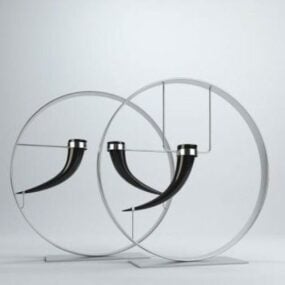 Modernismi Horn Sculpture Ornament 3D-malli