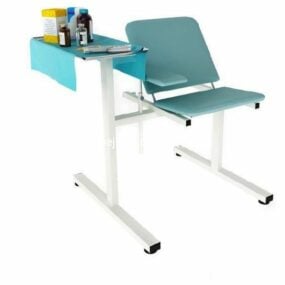 テーブル付き病院椅子 3Dモデル