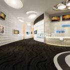 Hotel Corridor With Black Carpet