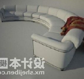 Hotel Circular Multi Seaters Sofa 3d model