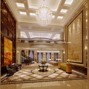 Hotel Royal Ceiling Interior Scene 3d model