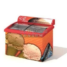Ice Cream Refrigerator Equipment 3d model