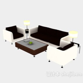 Juego de mesa y sofá Ikea modelo 3d