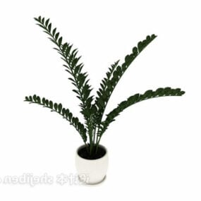 Modello 3d di pianta verde bonsai in vaso da interno