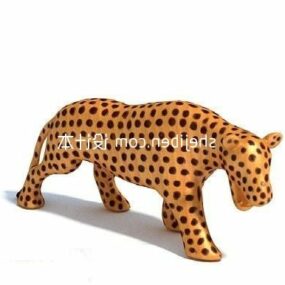 Leopard Sculpture 3d model