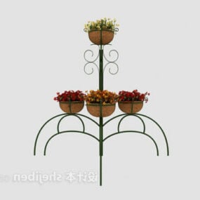 Żelazny stojak na kwiaty Model 3D