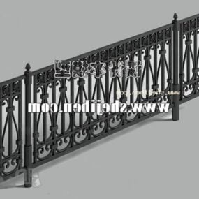 Modello 3d di recinzione in ferro classica
