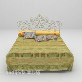 Decoración de cama de princesa de hierro modelo 3d