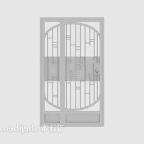 Żelazne małe drzwi malowane na biało Model 3D