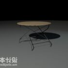 Iron table and chair 3d model .
