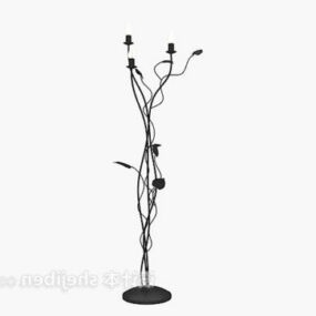 Lampu Lantai Pohon Besi model 3d