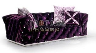 Velvet Upholstery Sofa With Cushion