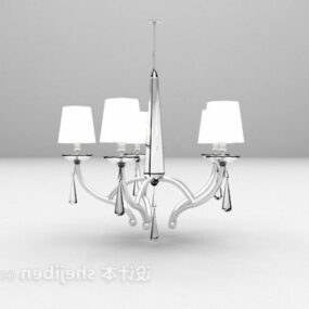 Lampu Kristal Plafon Perak model 3d