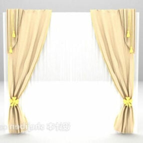 Pink Curtain eurooppalaisen tyylin 3d-malli