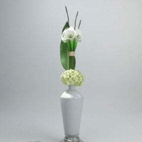 Table Flower Plant Pot 3d model