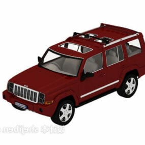 Red Jeep Car 3d model