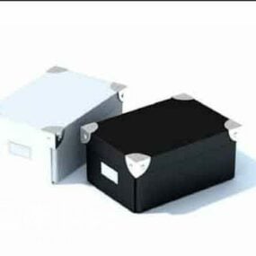 보석 상자 흑인과 백인 3d 모델