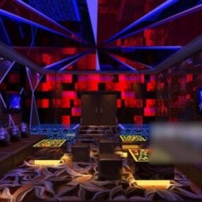Nachtclub-Privatzimmer-Innenszene, 3D-Modell