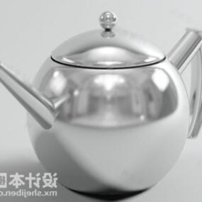 3д модель стального чайника