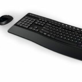 Black Keyboard And Mouse 3d model