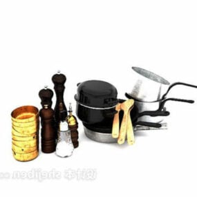 Kitchen Supplies Cooking Pot 3d model
