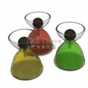 Färg Glas köksutrustning 3d-modell