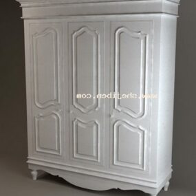 European White Wardrobe Furniture 3d model