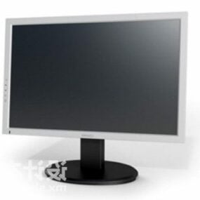 Modelo 3d de moldura branca para TV LCD
